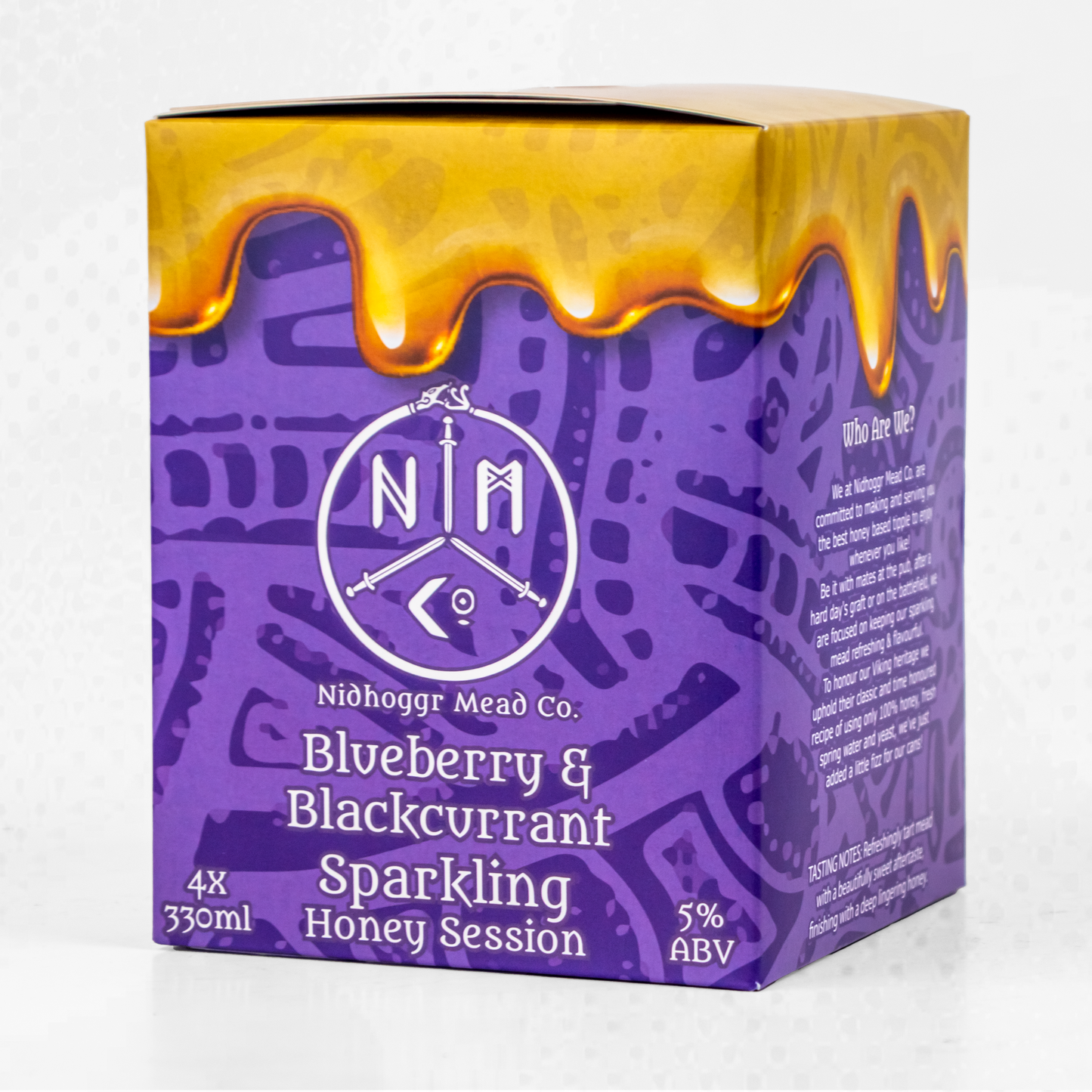 4x Pack of Sparkling Blueberry & Blackcurrant Mead