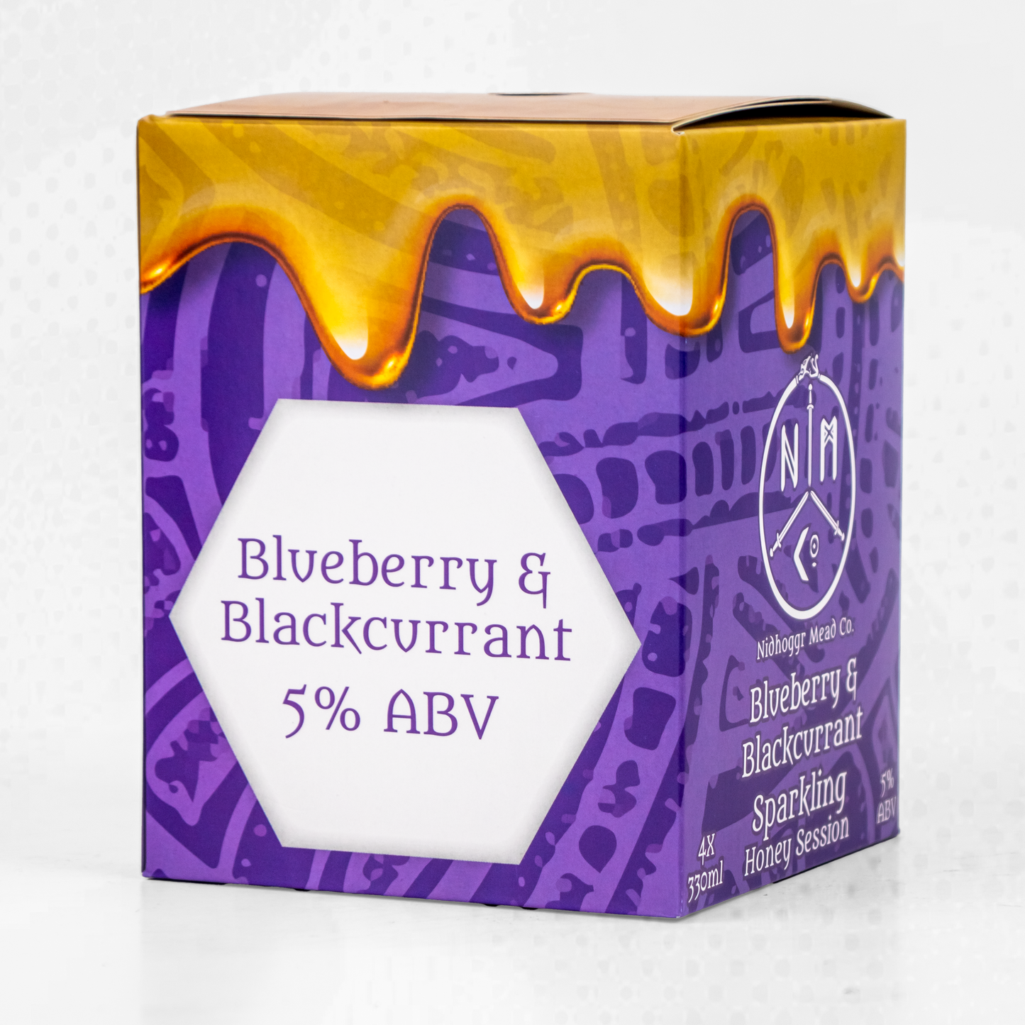 4x Pack of Sparkling Blueberry & Blackcurrant Mead