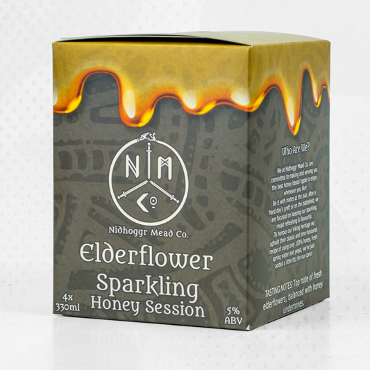 4x pack of Sparkling Elderflower Mead