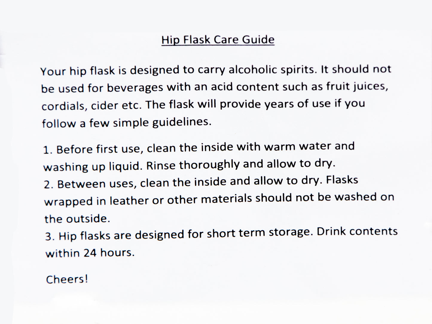 Laser Engraved Hip Flask