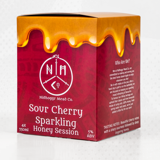 4x Pack of Sparkling Sour Cherry Mead